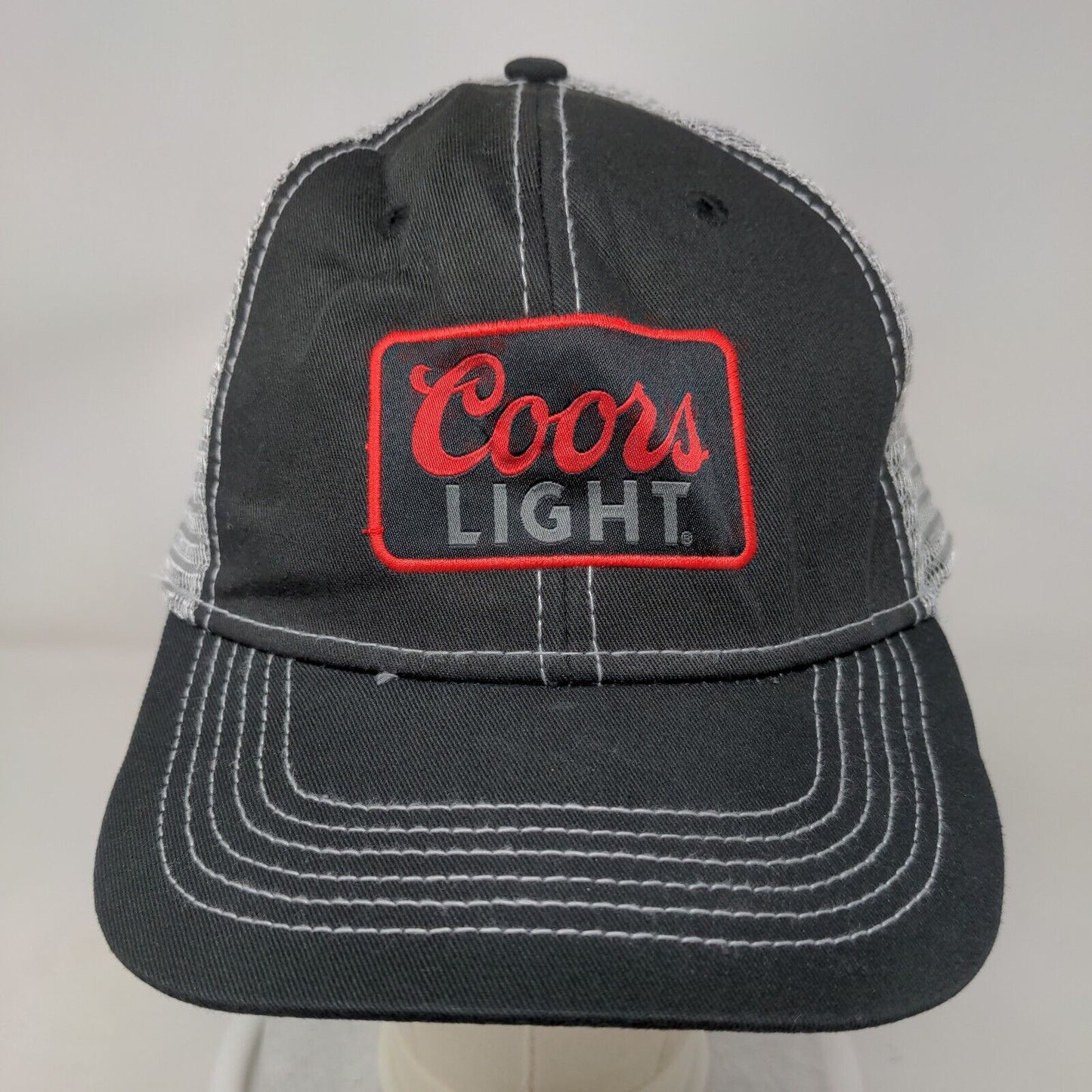 Coors Light Snapback Mesh Back Trucker Hat Black One Size H3 Headwear