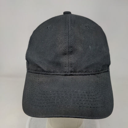 George Strapback Hat Black One Size Adjustable Vented Holes 6 Panel Blank