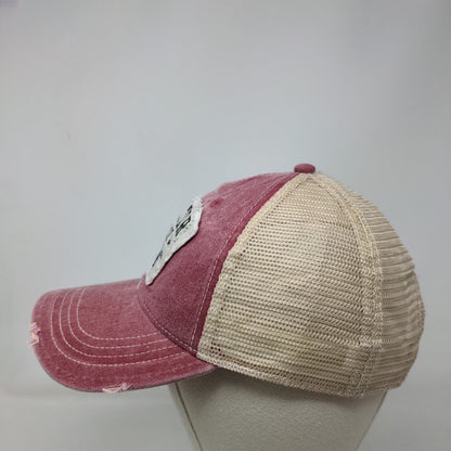 Tractor Supply Co. Snapback Trucker Hat Red OSFM Mesh Back 6 Panel Distressed