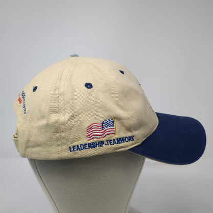 Baseball Cap Beige Blue One Size Union Pacific Building America Engineering Hat