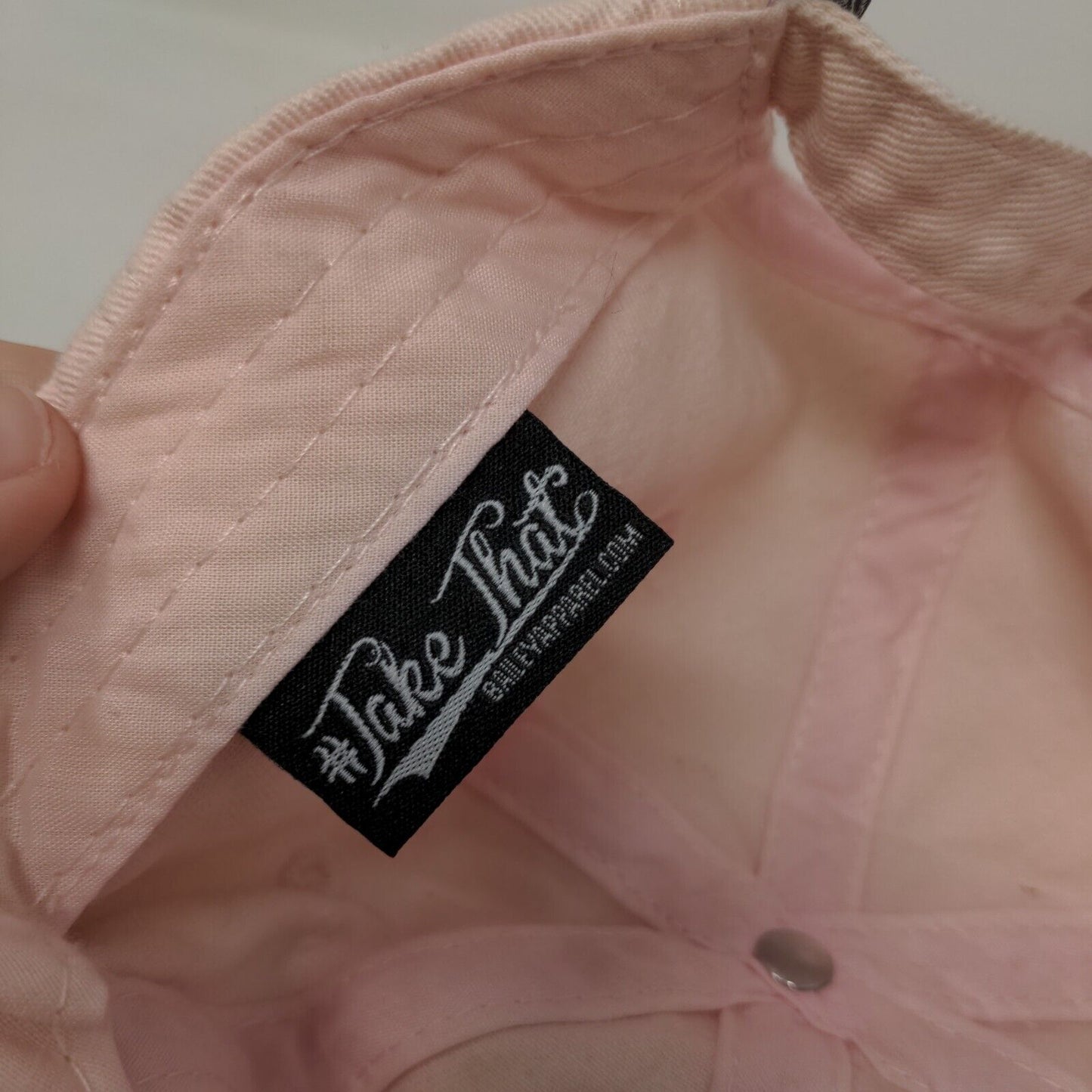 Blessed Slideback Hat Pink One Size Adjustable Embroidered Take That Bailey