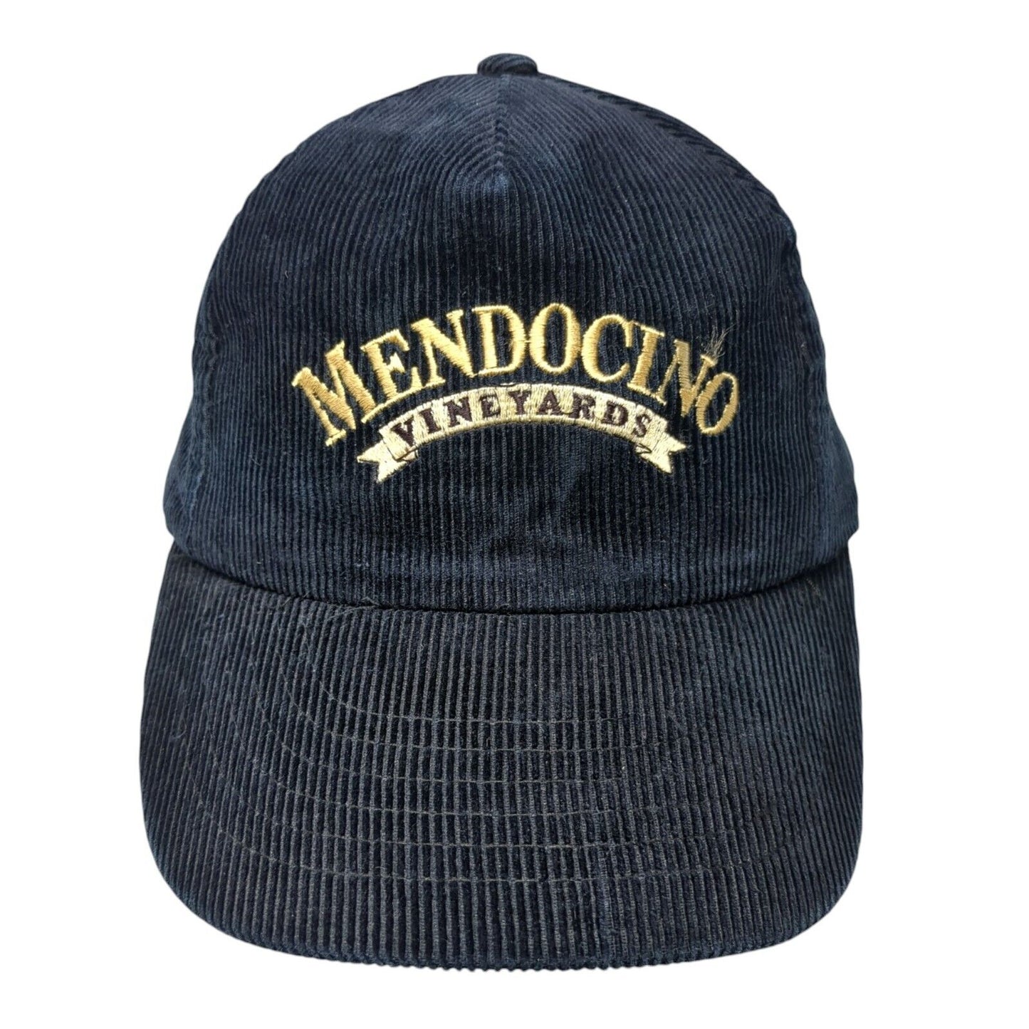 Mendocino Vineyards Snapback Hat Blue One Size Adjustable Embroidered