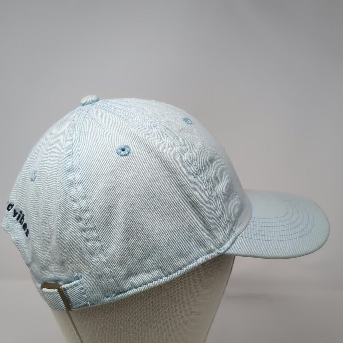 Life is Good Baseball Cap Blue One Size Peace Sign Spread Good Vibes hat