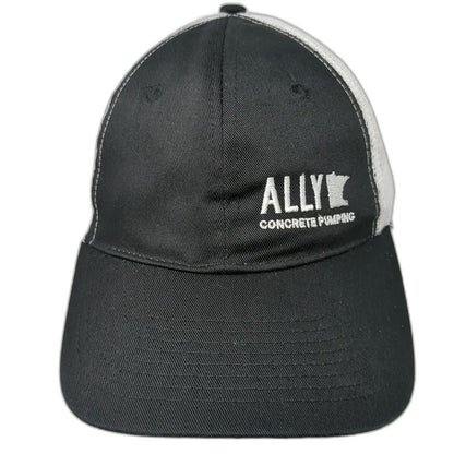 Ally Concrete Pumping Minnesota Trucker Hat Black One Size Snapback Mesh Back