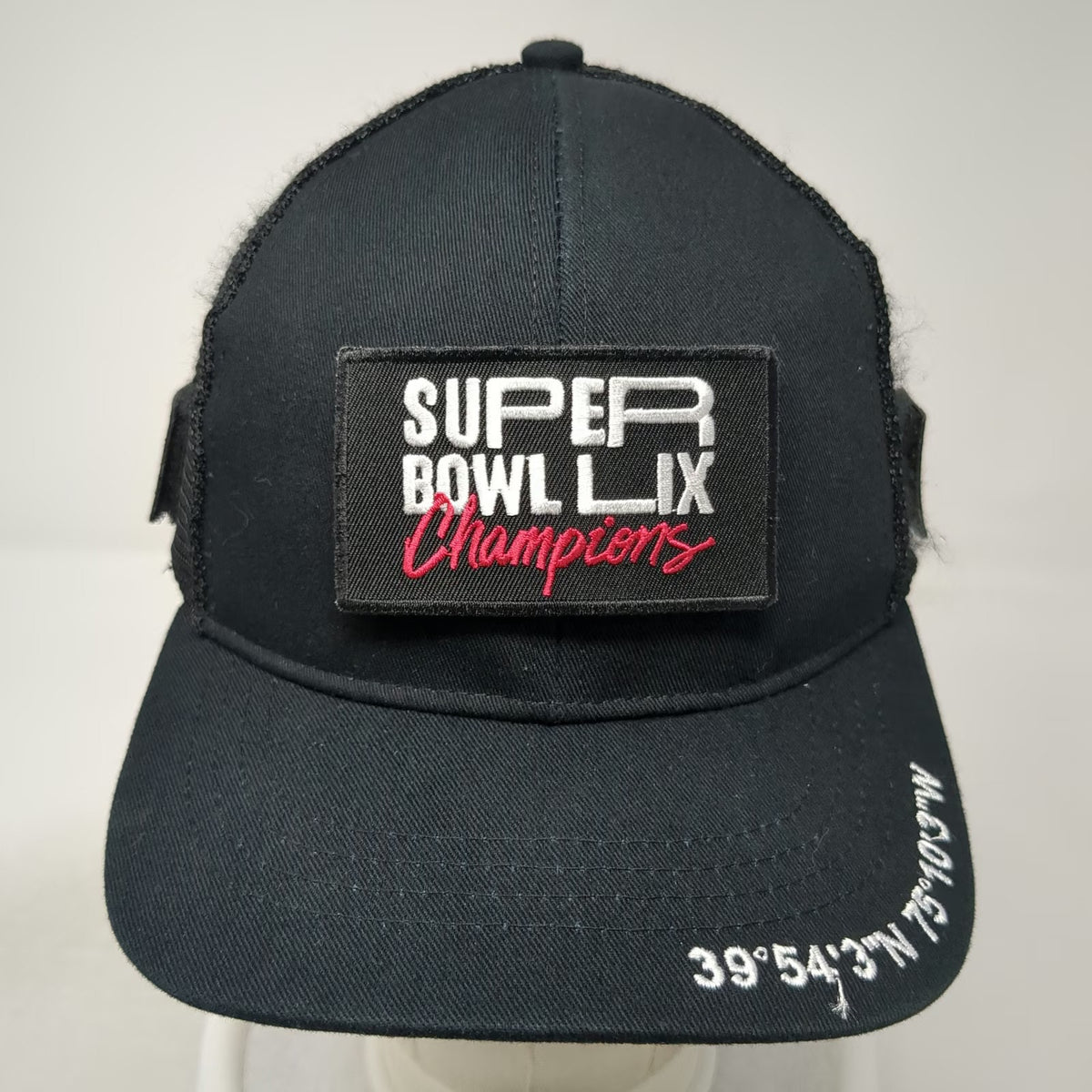 Philadelphia Eagles NFL Black Trucker Hat Super Bowl Champions LII LIX Lmt Ed