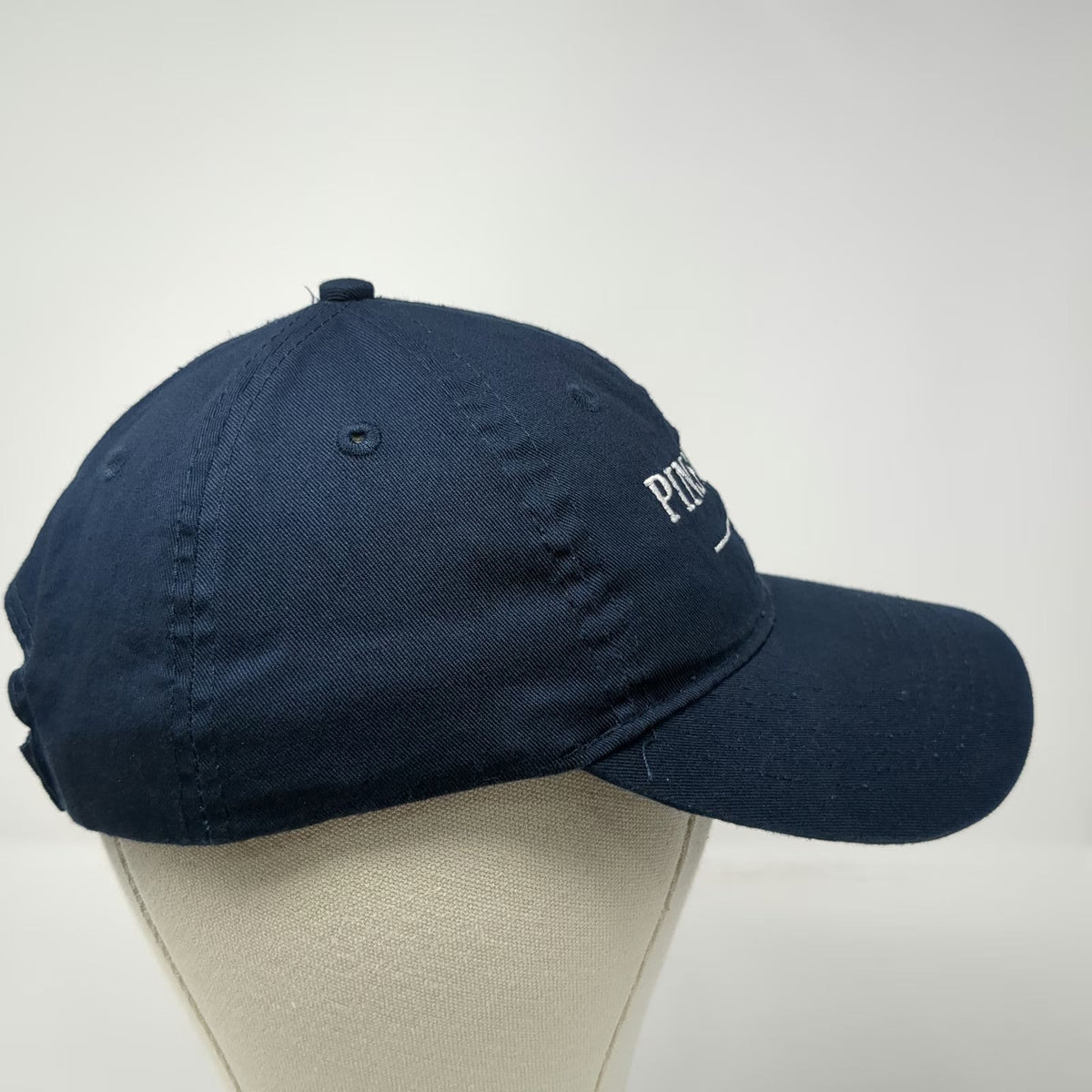Port & Company Baseball Cap Blue One Size Pinstripes Bocce Bowling Strapback Hat