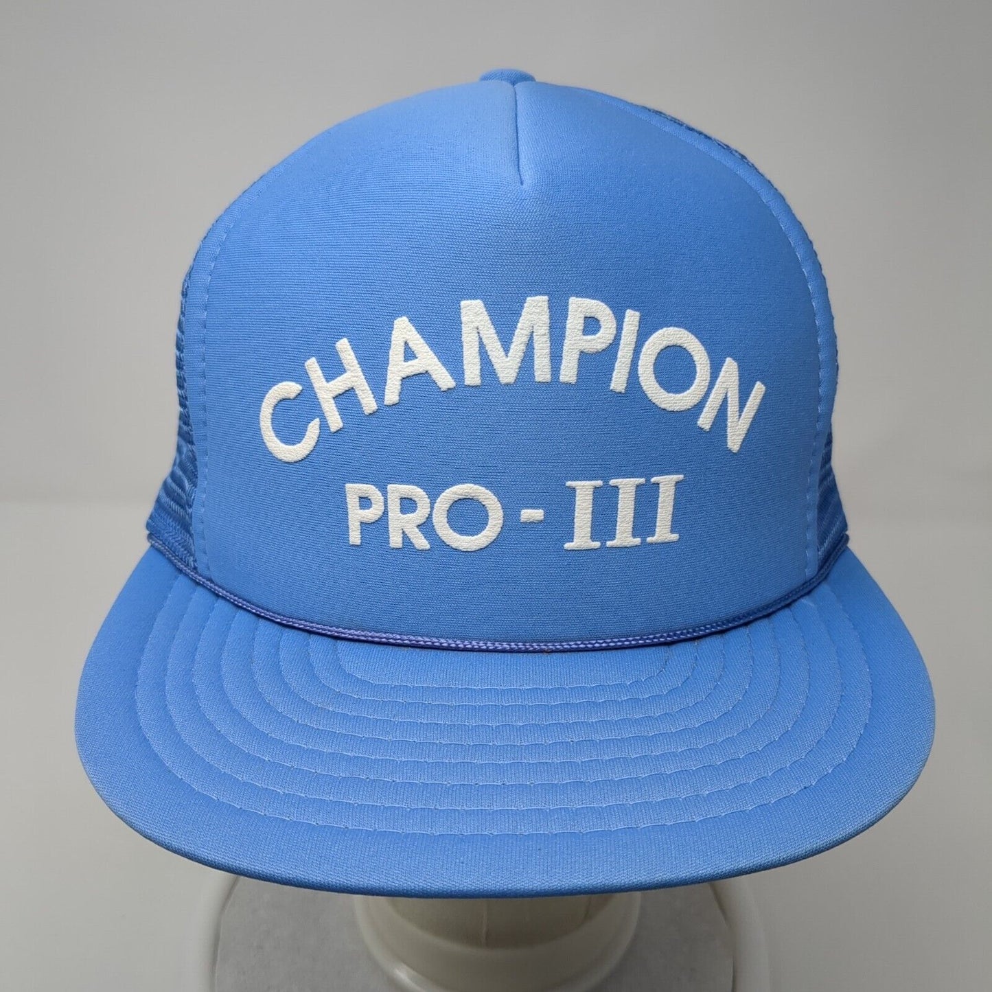 Champion Pro-III Snapback Rope Trucker Hat Blue One Size Mesh Back