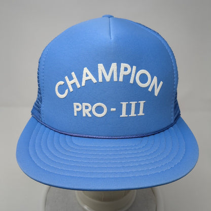 Champion Pro-III Snapback Rope Trucker Hat Blue One Size Mesh Back