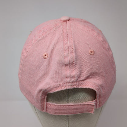 Unbranded Strapback Hat Pink One Size Solid Adjustable Outdoor Blank