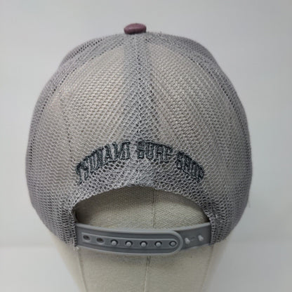 Salty Wave Snapback Trucker Hat Red OSFA Mesh Back Tsunami Surf Shop