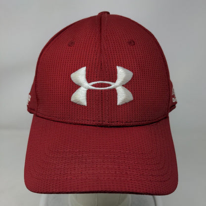 Under Armour Best Way Disposal Indianapolis Fitted Hat Red L/XL Embroidered