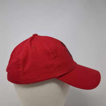 The 22 Slideback Hat Red One Size Adjustable Vented Holes 6 Panel Cotton