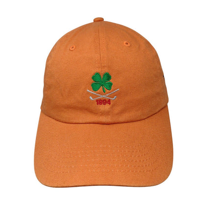 Sean Reilly TBI Fund Slideback Hat Orange OSFA Golf Clover Logo Embroidered