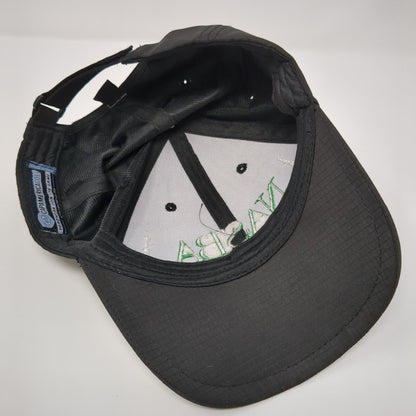 NASBA Strapback Hat Black One Size Cap America Golf Embroidered 6 Panel