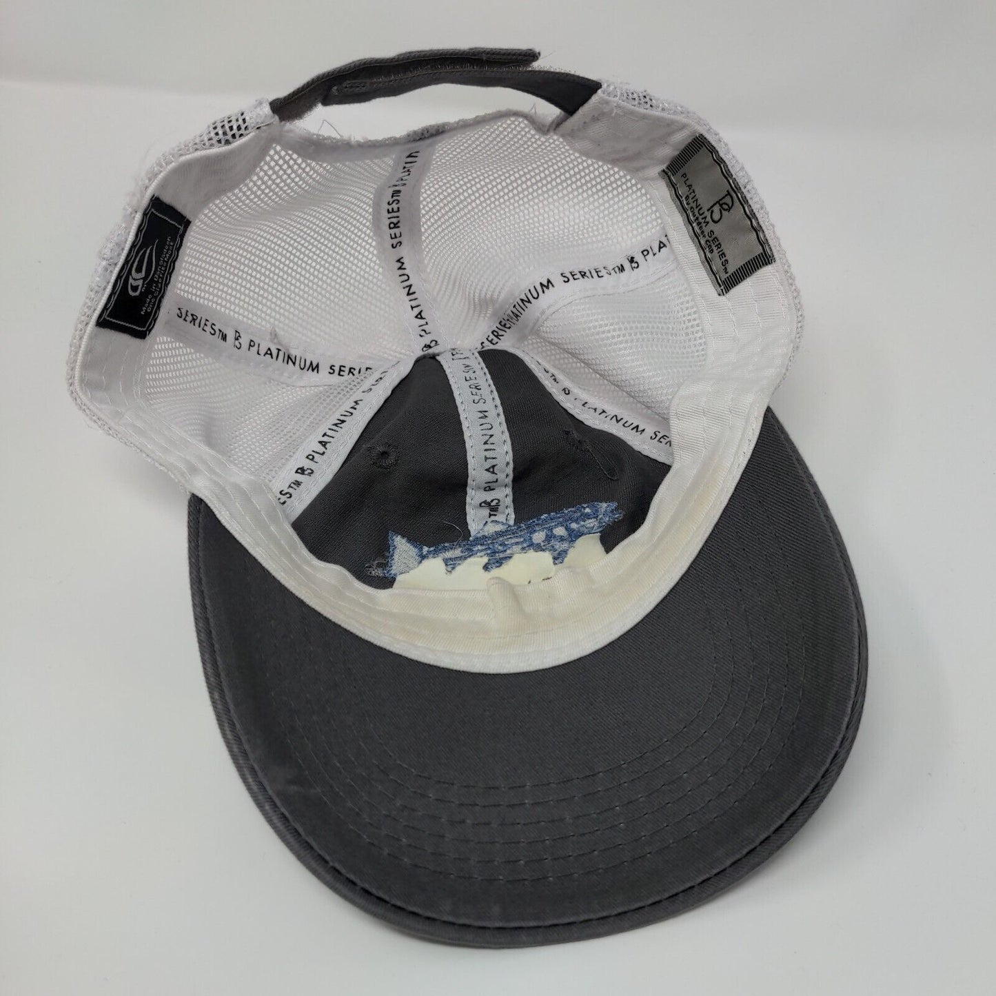 Three Rivers Ranch Idaho Strapback Trucker Hat Gray OSFM Mesh Back
