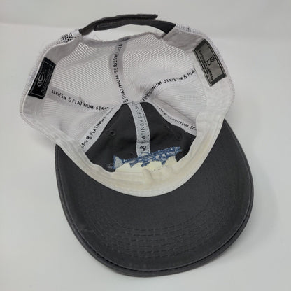 Three Rivers Ranch Idaho Strapback Trucker Hat Gray OSFM Mesh Back