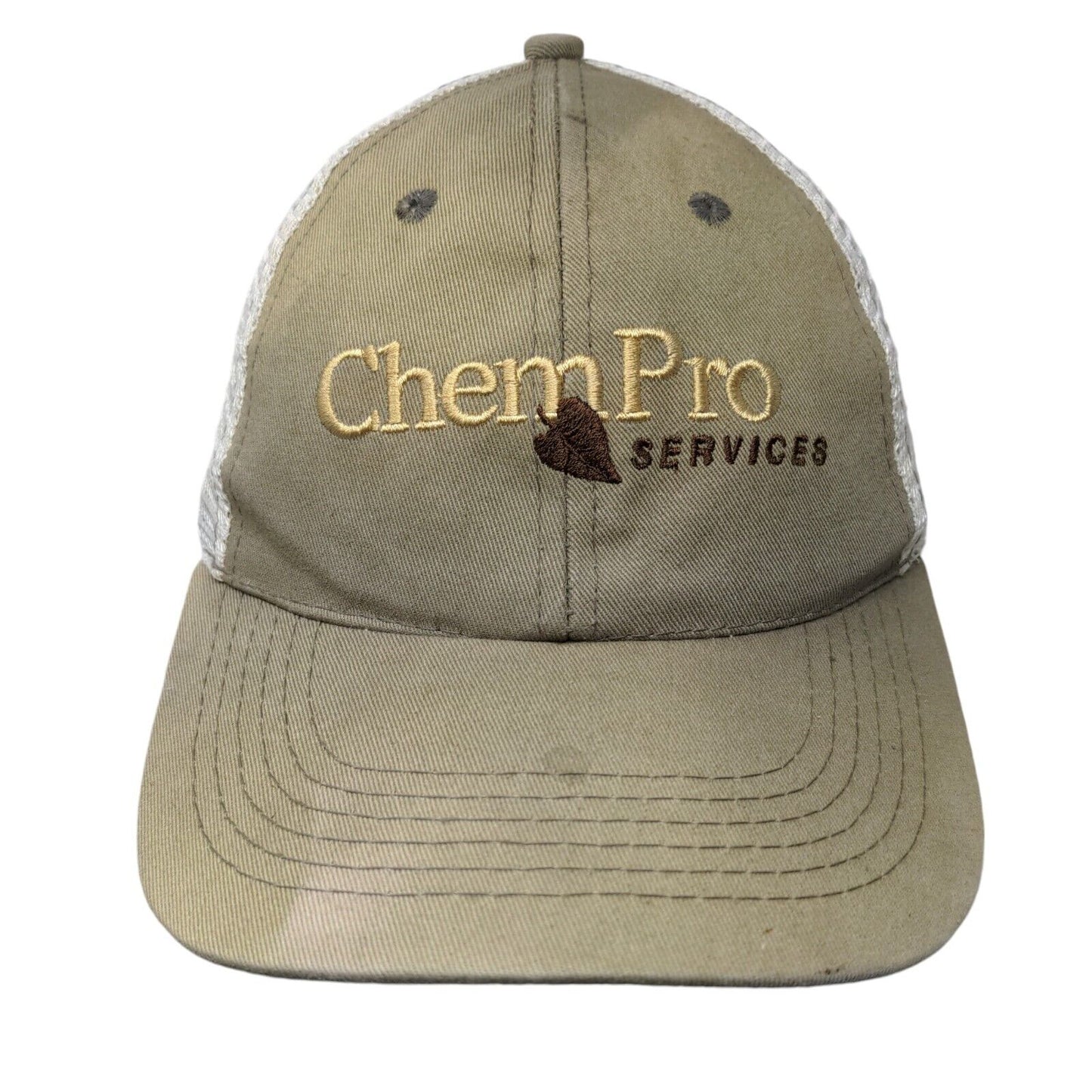 Chem Pro Services Strapback Trucker Hat Tan One Size Colorblock