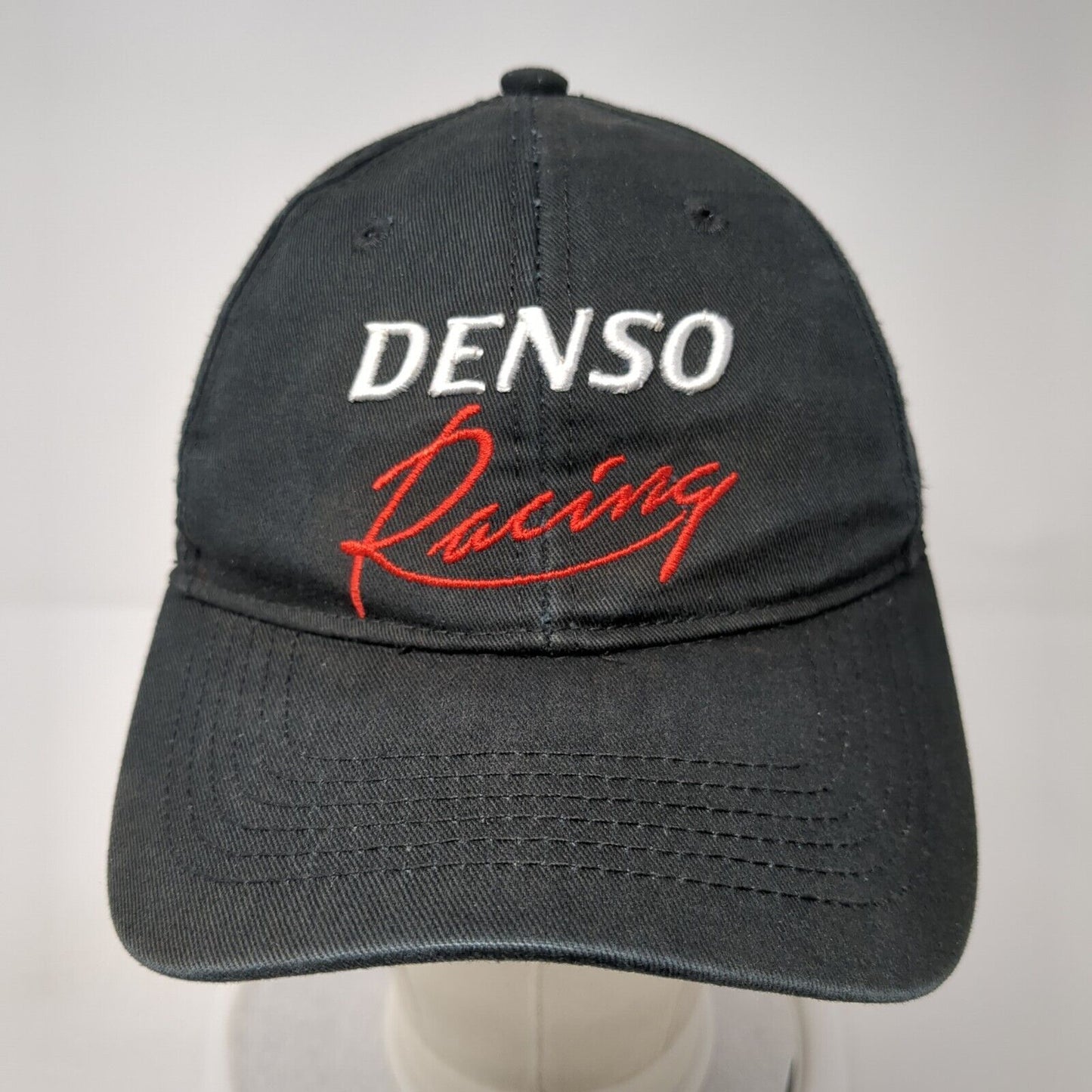 Denso Racing Auto Parts Strapback Hat Black OS Adjustable Embroidered Cotton