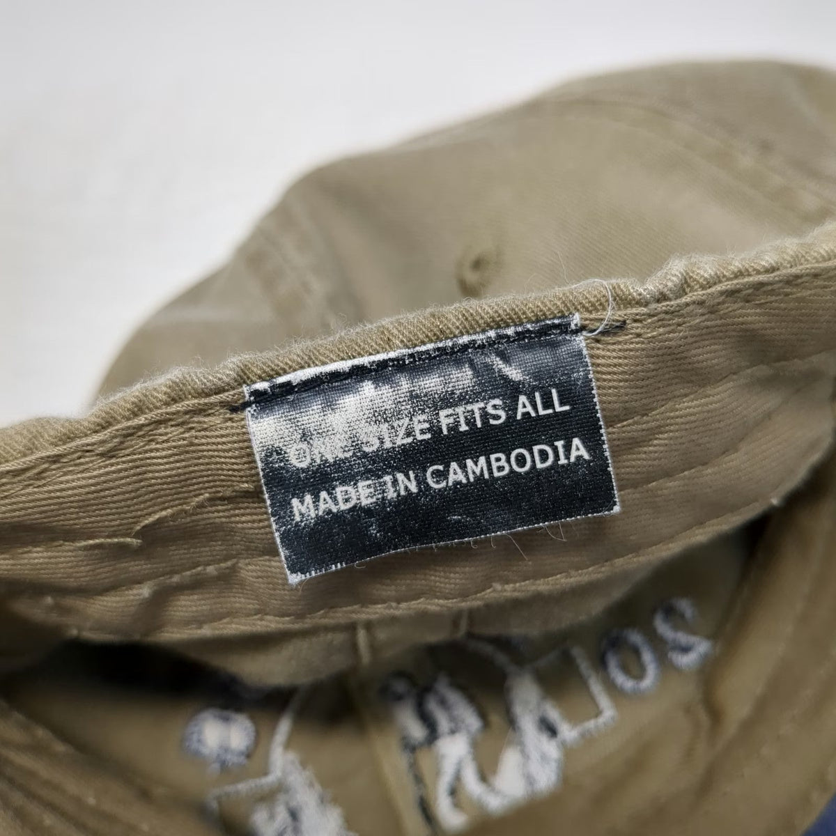 Yawgoog Hiker 2011 Baseball Cap Beige Blue One Size Slideback Embroidered Hat