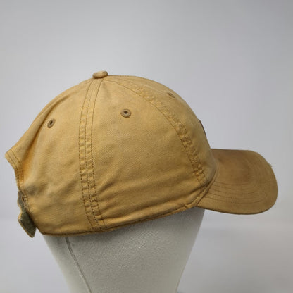 Carhartt Baseball Cap Brown One Size Strapback Leather Patch Logo Canvas Hat