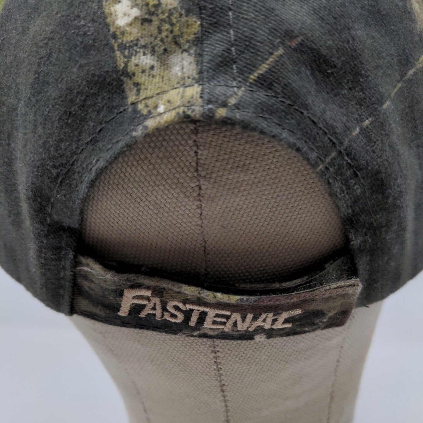 Fastenal Men's Strapback Hat Green Camo Adjustable Embroidered Logo