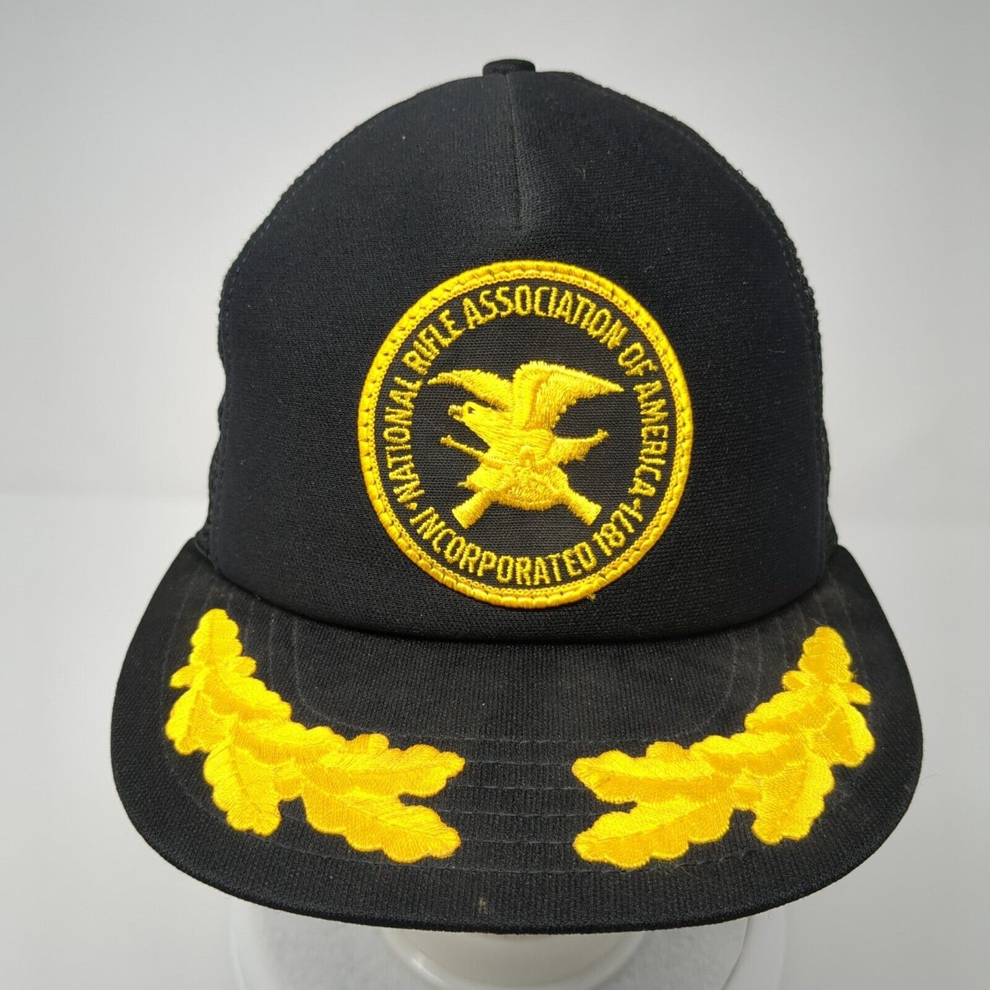 National Rifle Association of America Snapback Trucker Hat Black OS Mesh Back