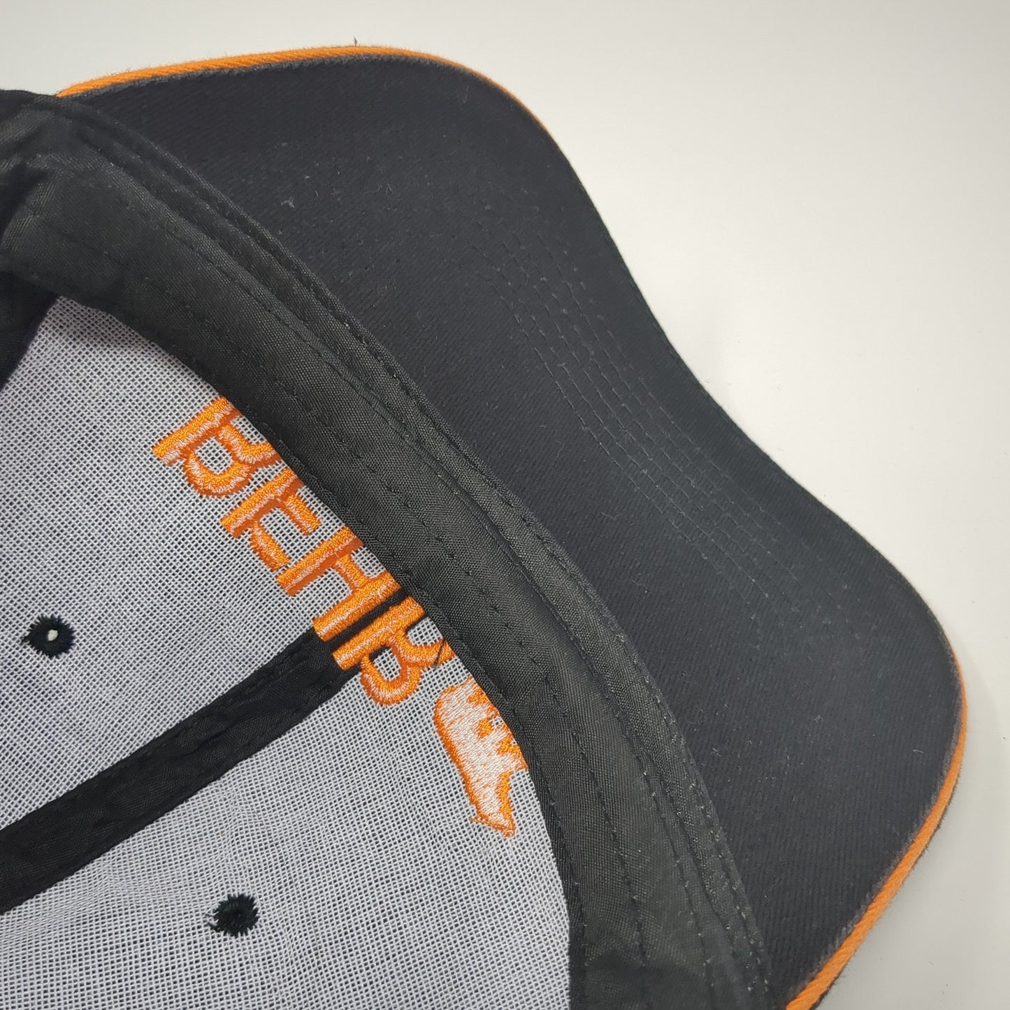 BEHR Strapback Hat Black One Size Adjustable Embroidered Logo Outdoor