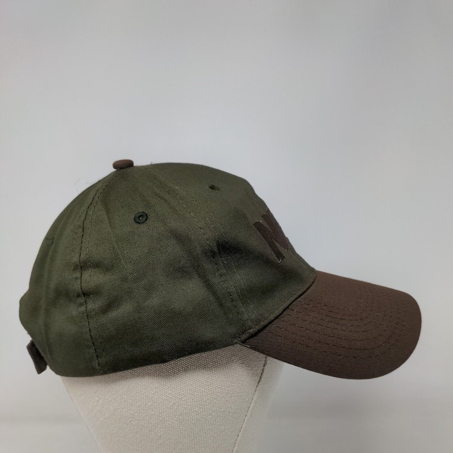 NRA Strapback Hat Green 58cm Embroidered Adjustable 6 Panel Colorblock