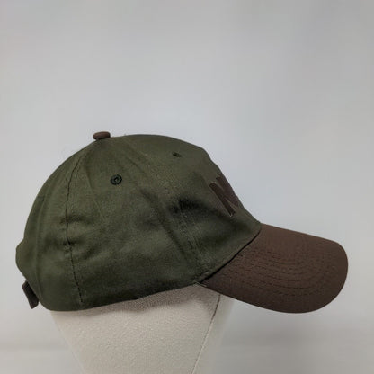 NRA Strapback Hat Green 58cm Embroidered Adjustable 6 Panel Colorblock