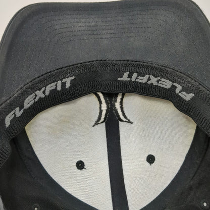 Hurley Baseball Cap Black M Flexfit Tonal Logo Curved Brim Stretch Fit Hat