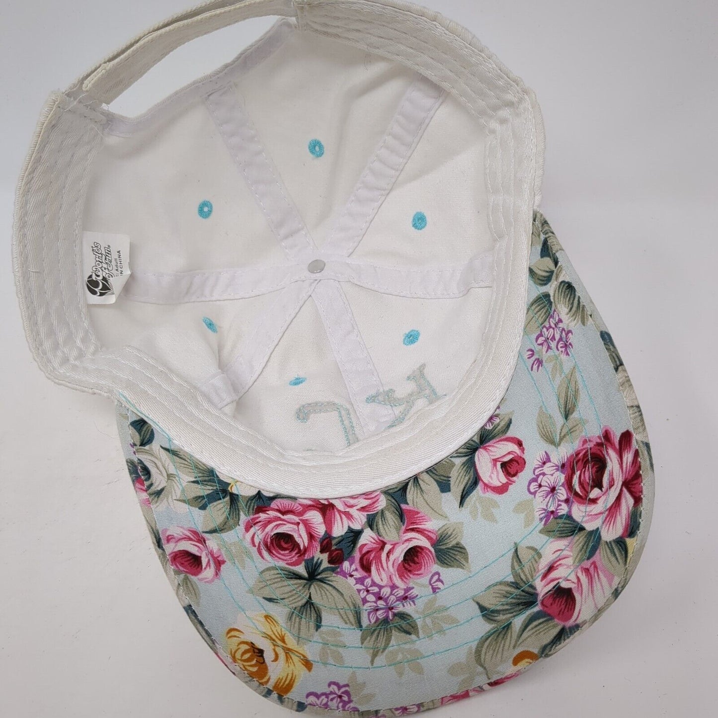 KC Oceans of Fun Strapback Hat Multicolor One Size Floral Adjustable