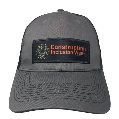 Construction Inclusion Week Snapback Mesh Back Trucker Hat Gray One Size