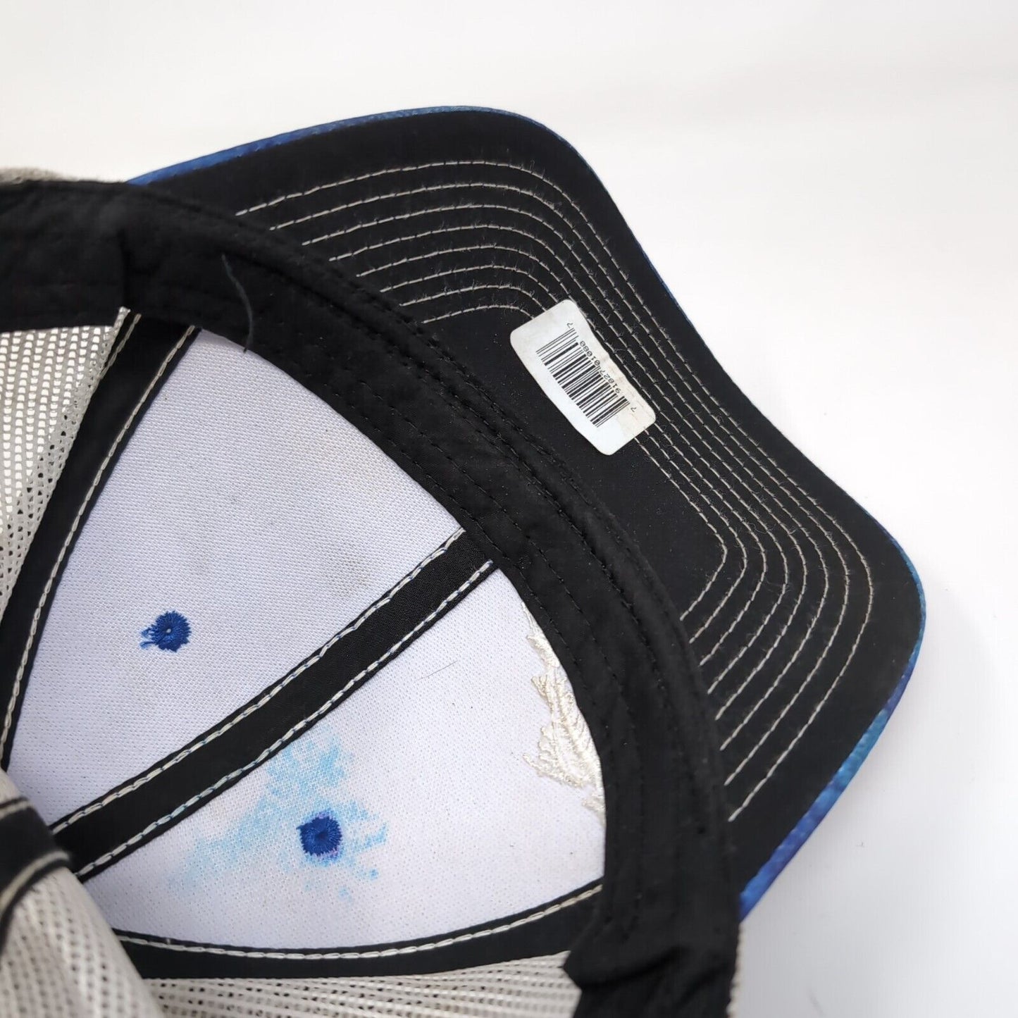 Bone Fish Adult Snapback Trucker Hat Blue One Size Adjustable Mesh Back 6 Panel