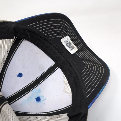 Bone Fish Adult Snapback Trucker Hat Blue One Size Adjustable Mesh Back 6 Panel
