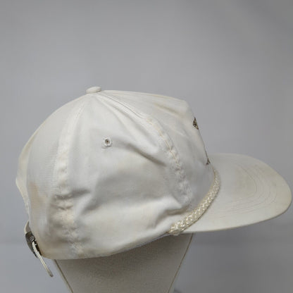 Salmon GC Slideback Hat White One Size Adjustable Embroidered Rope Sportcap