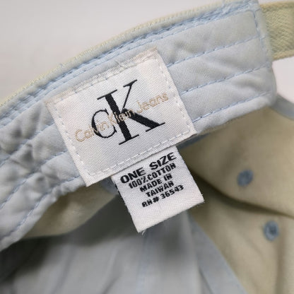 Calvin Klein Jeans Baseball Cap Blue One Size Slideback Light Wash Denim Hat