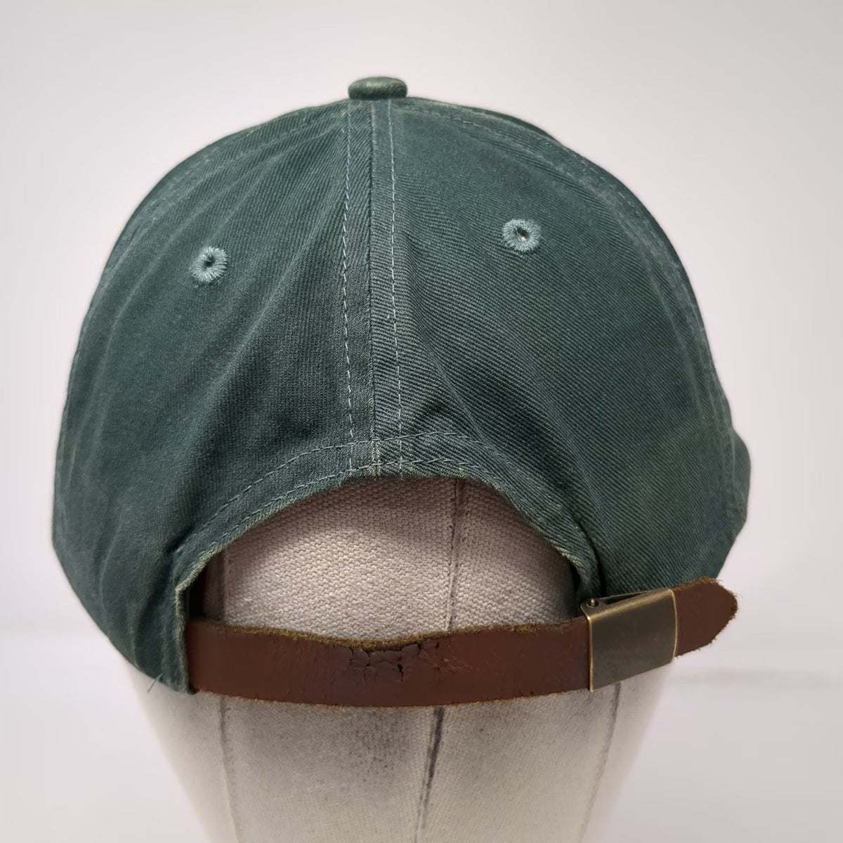 Hawaiian Headwear Baseball Cap Green One Size Hawaii Wave Leather Strapback Hat