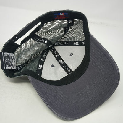 New Era Trucker Hat Gray One Size NY Yankees MLB Snapback Mesh 9TWENTY Logo