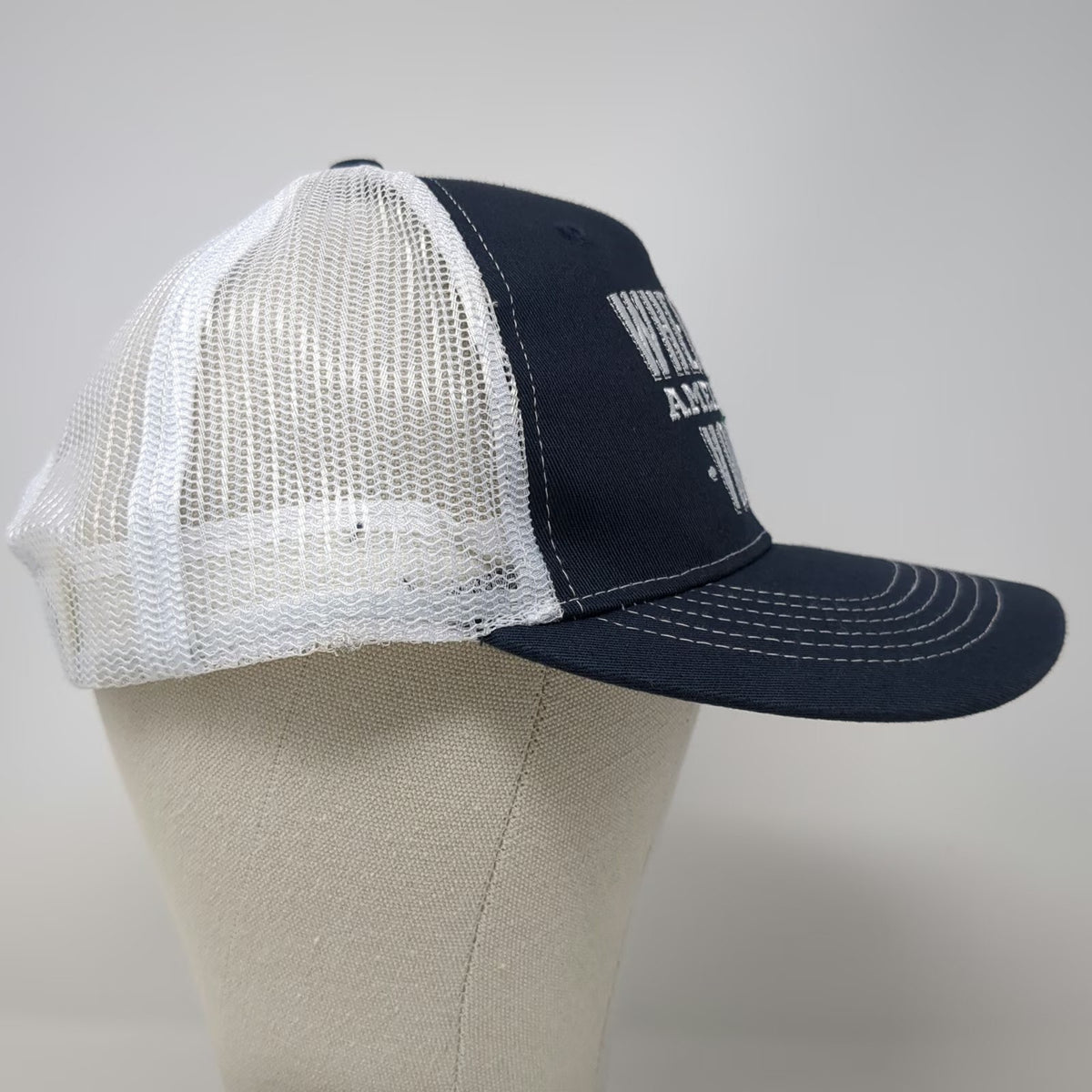 Wheatley American Vodka Trucker Hat Blue One Size Mesh Snapback Distillery Promo