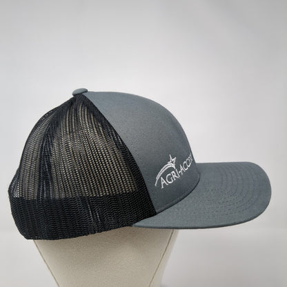 Agri-Access Snapback Trucker Hat Gray OS Adjustable Mesh Back Pacific Headwear
