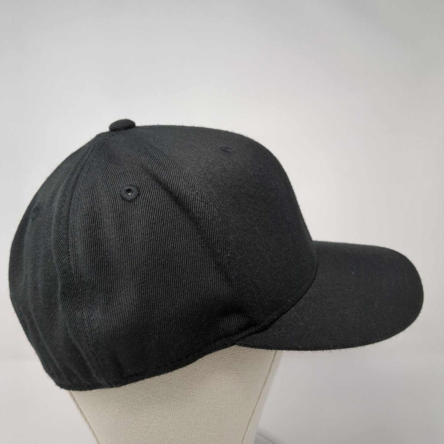 Idaho 2015 Fitted Hat Black 7 1/4-7 5/8 Embroidered Vented Holes 6 Panel Blank