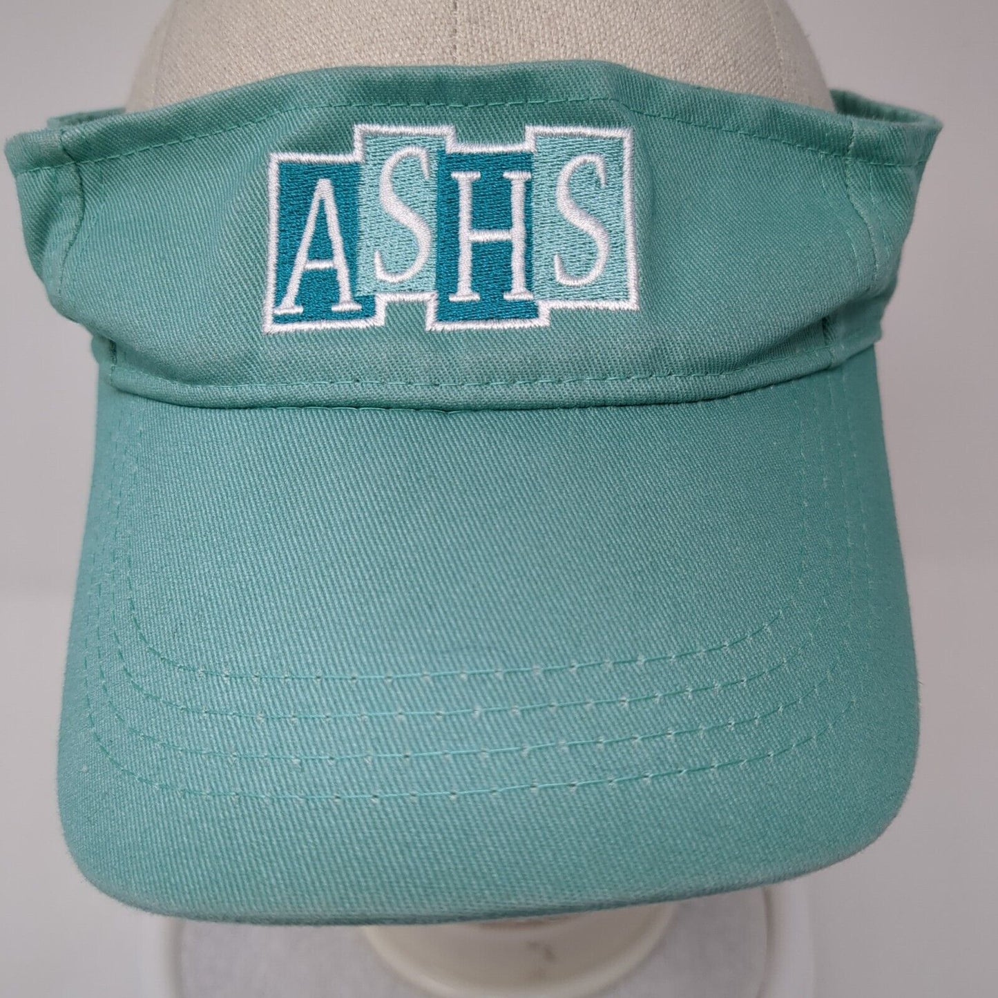 ASHS Strapback Sun Visor Hat Blue One Size Adjustable Embroidered