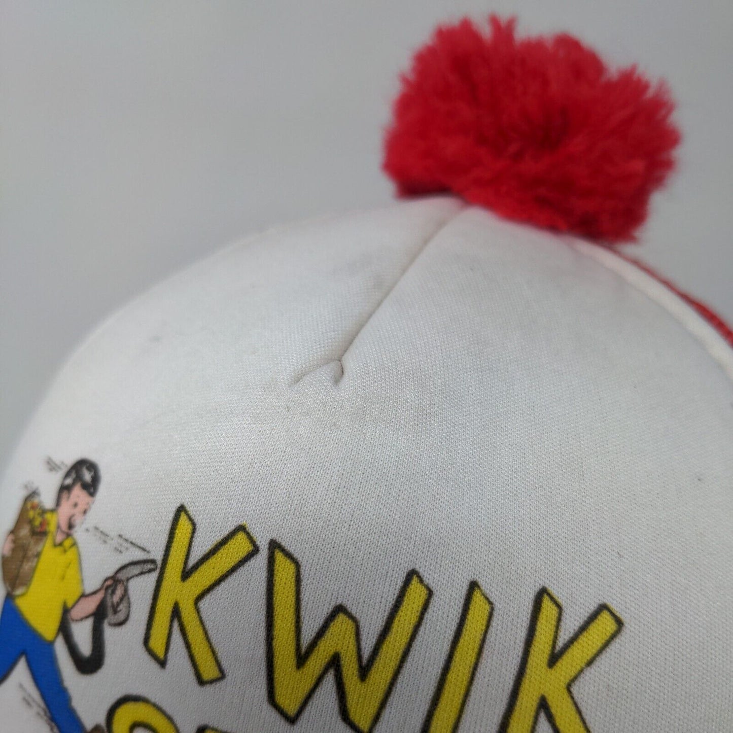 Kwik Service TV Video Sales & Rentals Snapback Trucker Hat Red OSFA Pom Pom