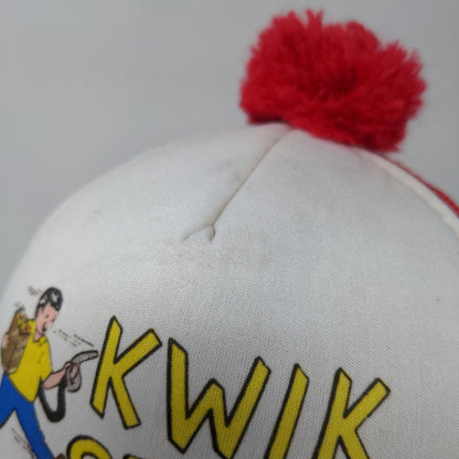Kwik Service TV Video Sales & Rentals Snapback Trucker Hat Red OSFA Pom Pom