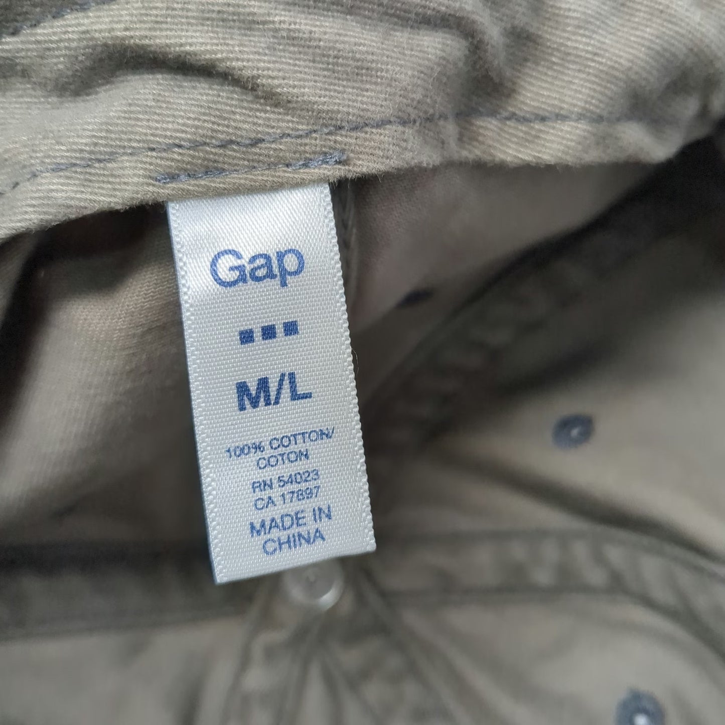 Gap Baseball Cap Brown Pink White L Adjustable Cotton Slideback Logo Hat