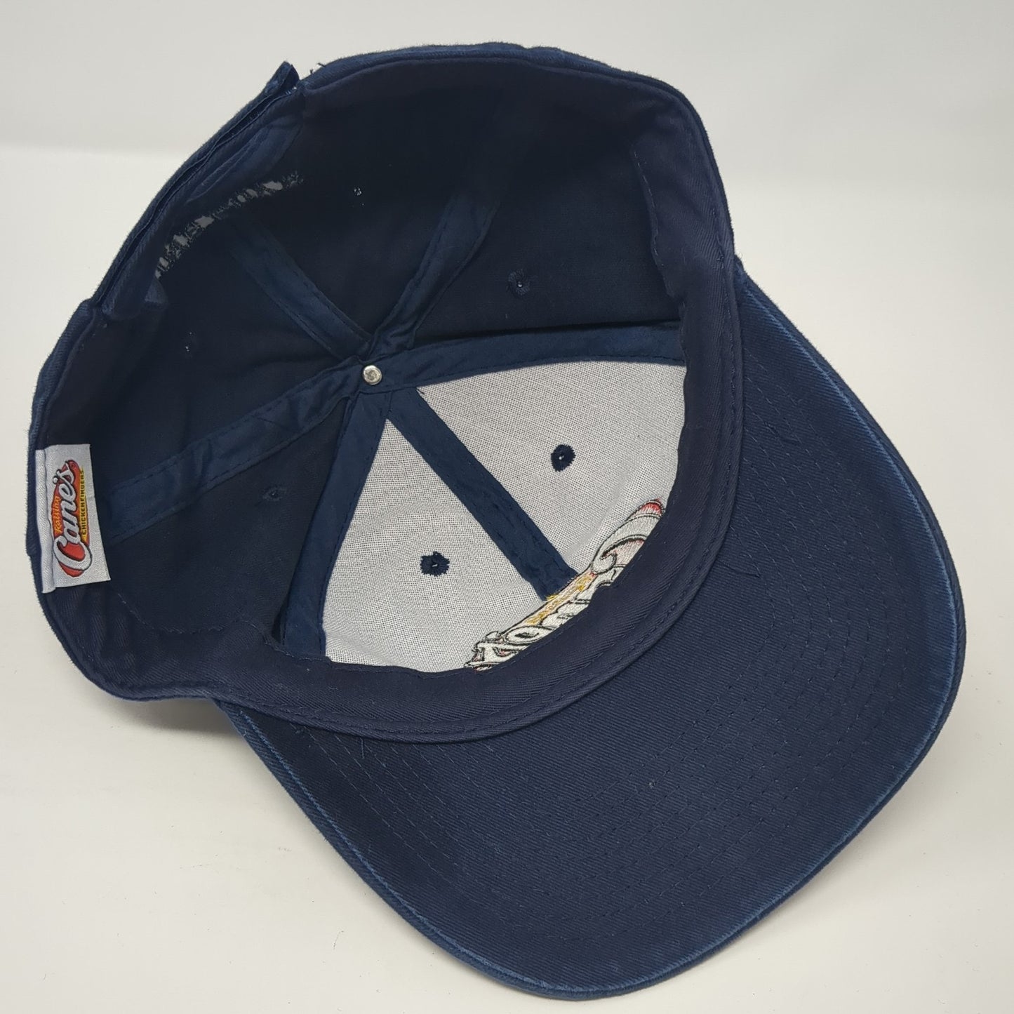 Raising Cane's Chicken Finger Baseball Cap Blue One Size Adjustable Embroidered