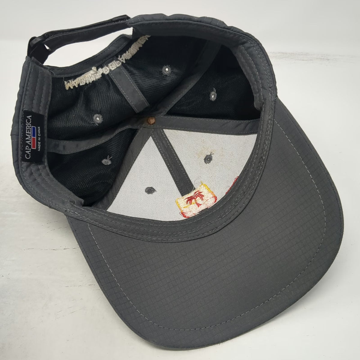 Cap America Tropic Oil Company Mobil Gray One Size Baseball Cap Slideback Hat