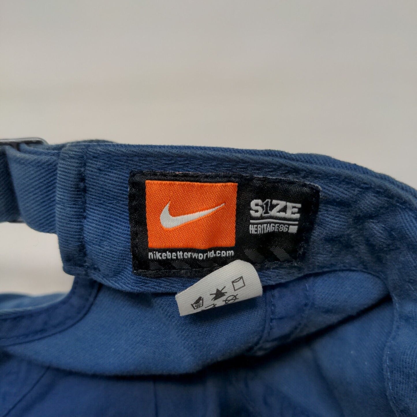 Nike Swoosh Slideback Hat Blue OSFM Embroidered Heritage 86 Vent Holes