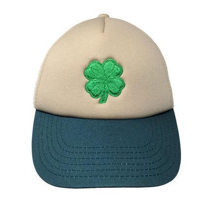 Clover Snapback Mesh Back Trucker Hat Multi One Size Colorblock