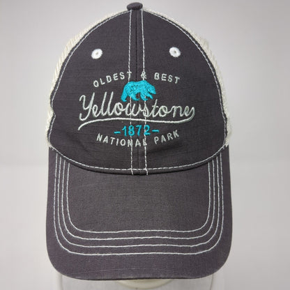 Yellowstone National Park 1872 Snapback Trucker Hat Gray One Size Adjustable